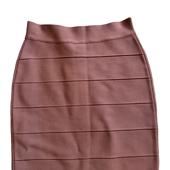 BCBGMAXAZRIA Josey Bandage Zip Up Brown Skirt SMALL - Picture 10 of 13